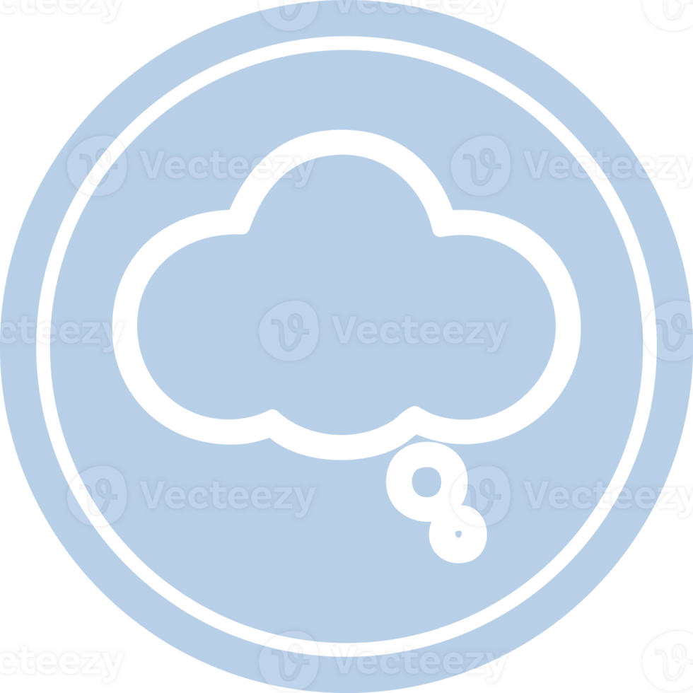 thought bubble circular icon symbol png