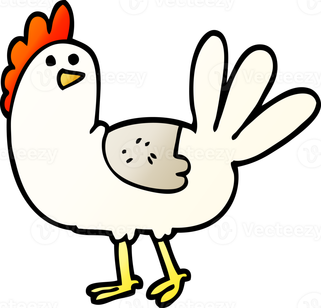 gradient illustration cartoon chicken png
