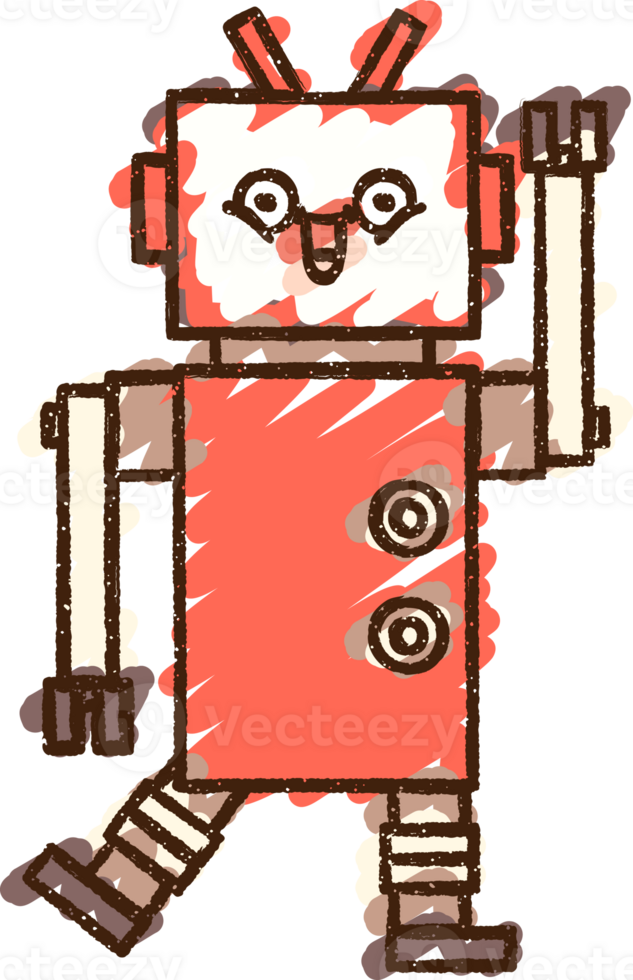 Robot Chalk Drawing png