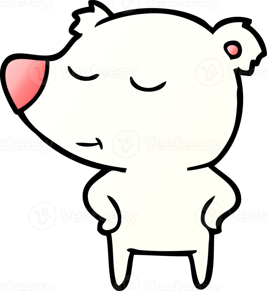happy polar bear cartoon png
