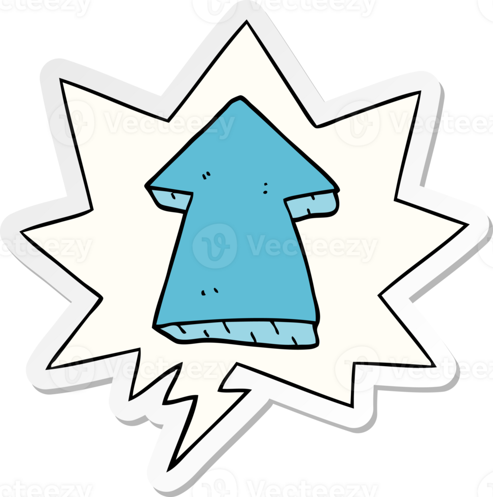 cartoon pointing arrow with speech bubble sticker png