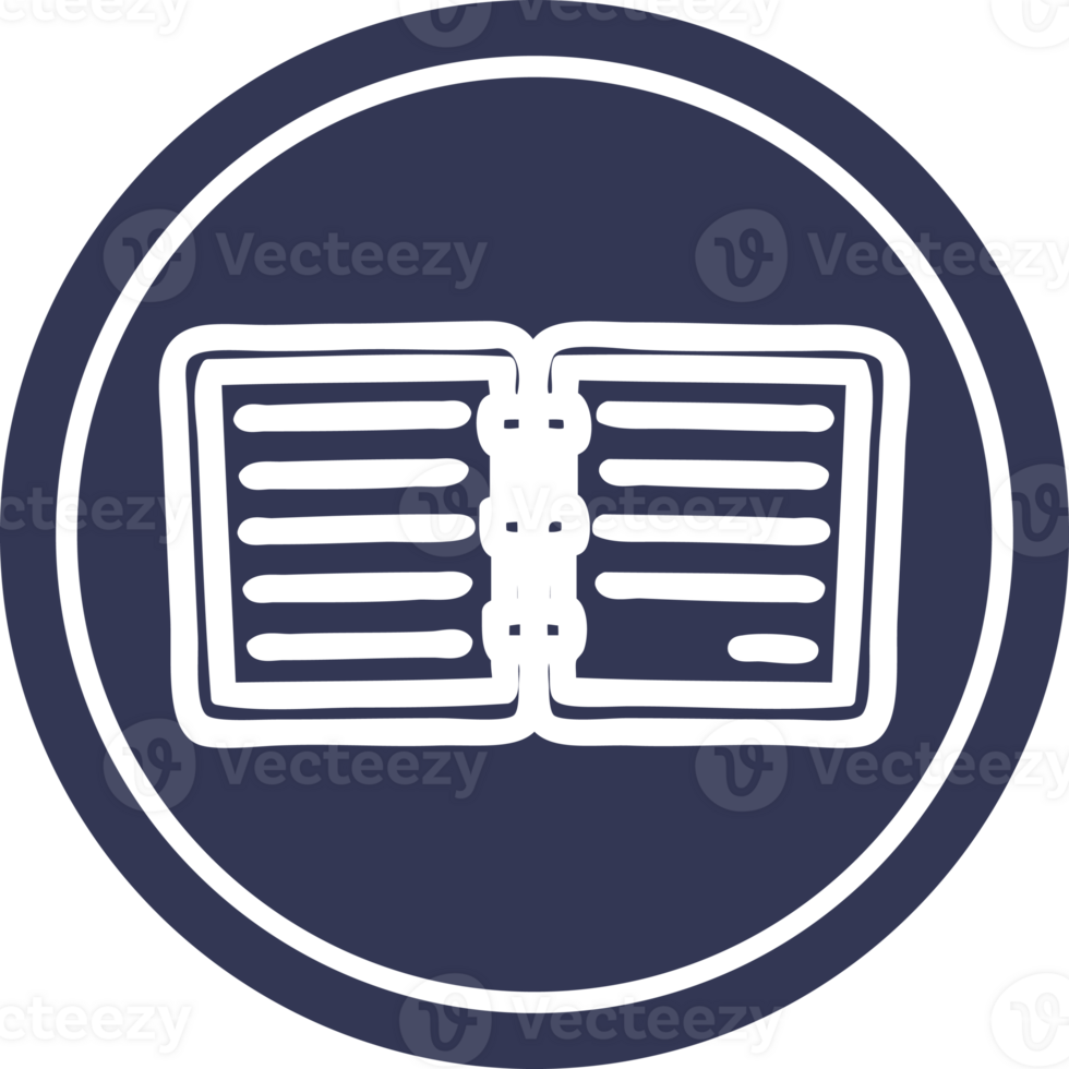 note book circular icon symbol png