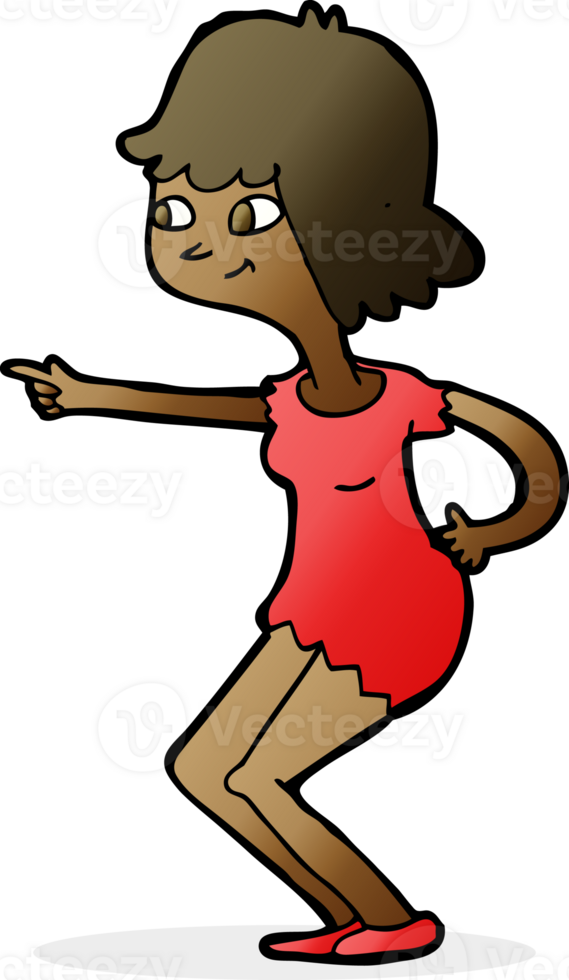cartoon girl pointing png