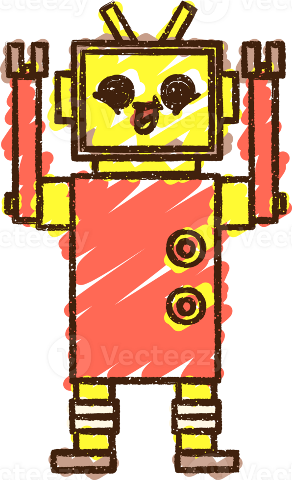 Robot Chalk Drawing png