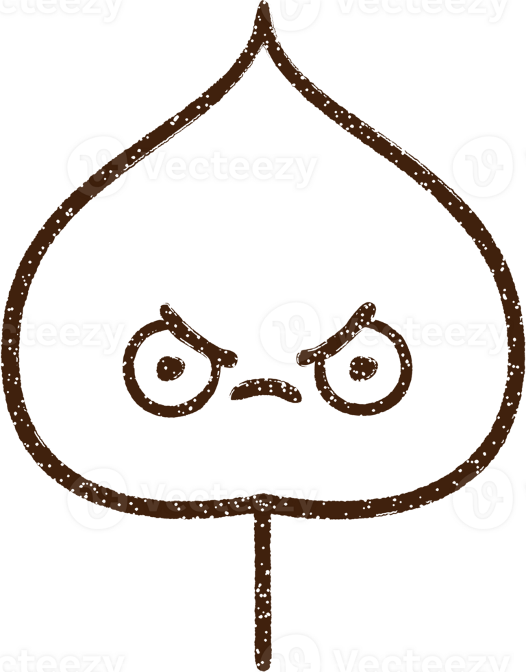 Leaf Charcoal Drawing png
