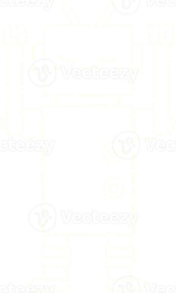 Robot Chalk Drawing png