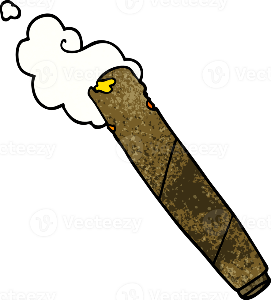 cartoon doodle smoking joint png