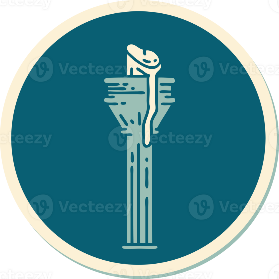sticker of tattoo in traditional style of a candelabra png