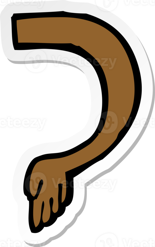 sticker of a cartoon arm png