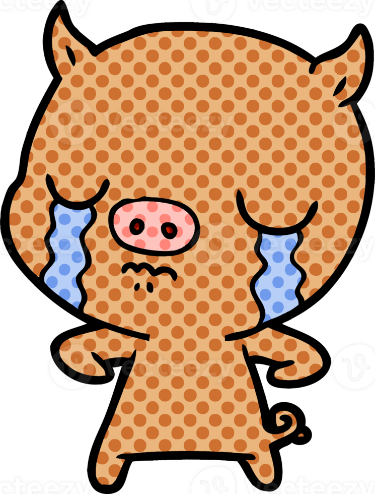 cartoon pig crying png