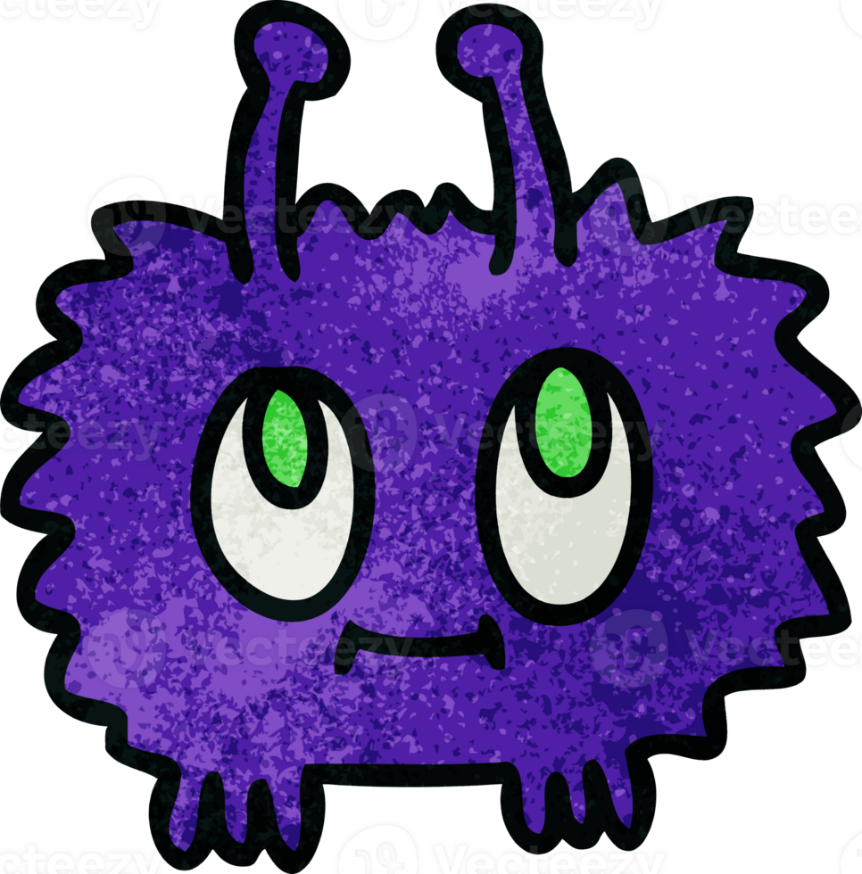 hand drawn quirky cartoon alien png