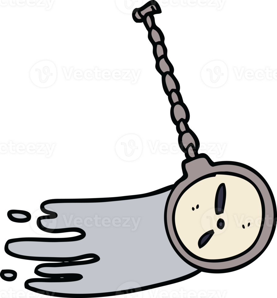cartoon doodle hypnotist watch png