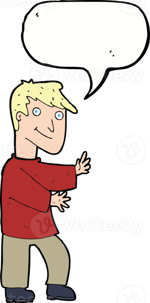 cartoon happy man with speech bubble png