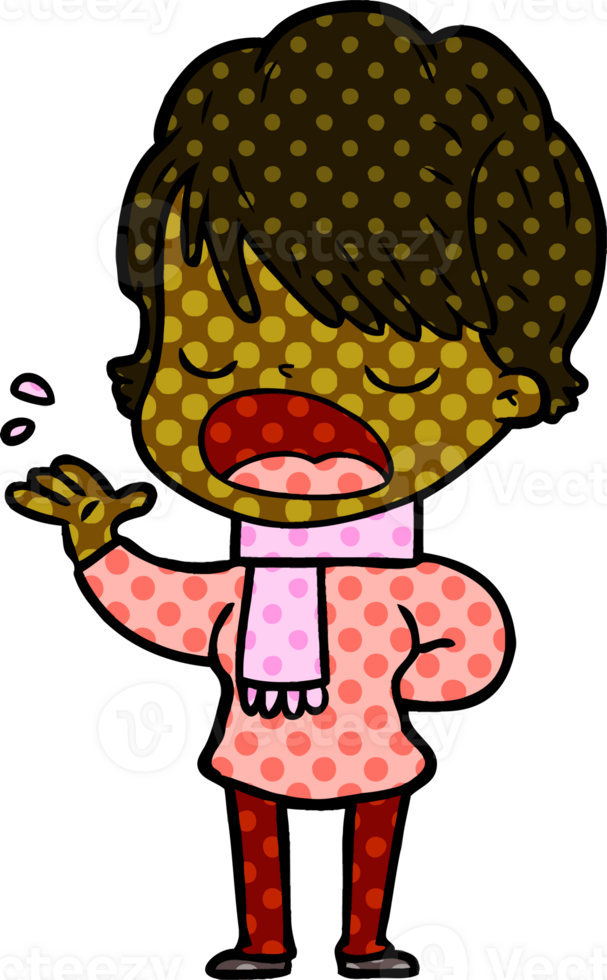cartoon woman talking png