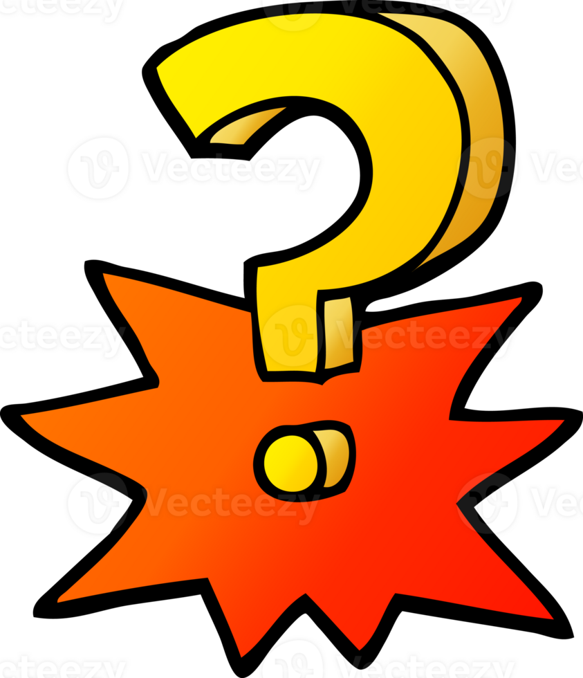 gradient illustration cartoon question mark png