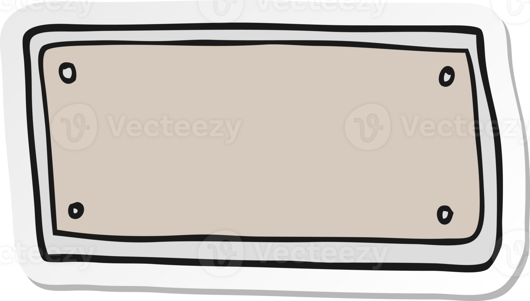 sticker of a cartoon blank sign png