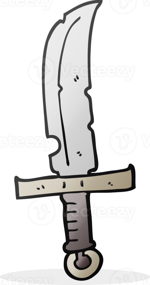 hand drawn cartoon knife png