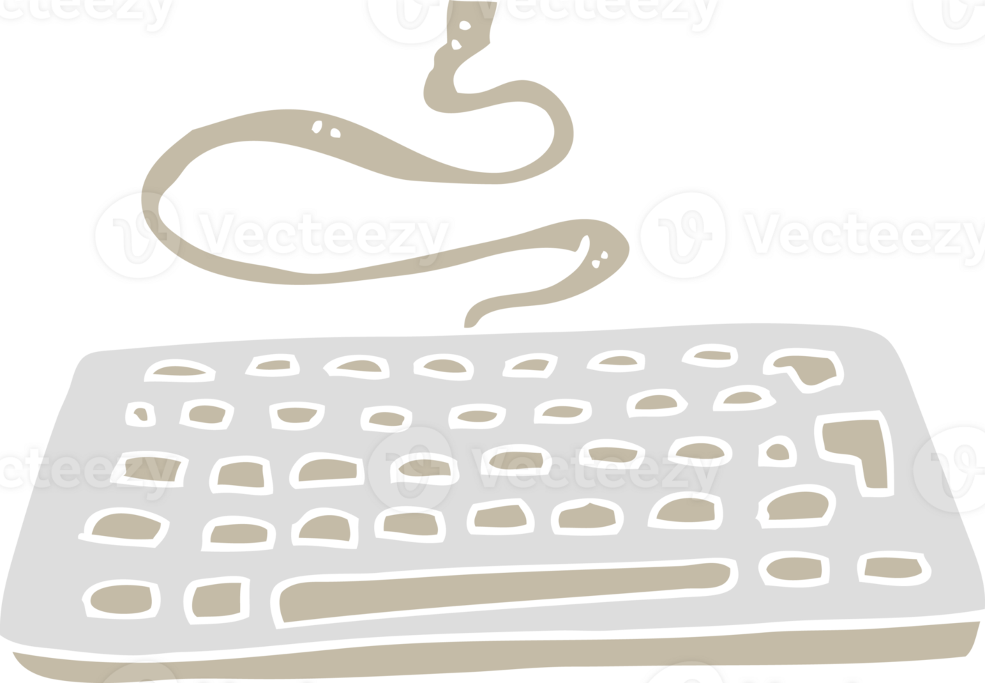 flat color illustration of computer keyboard png