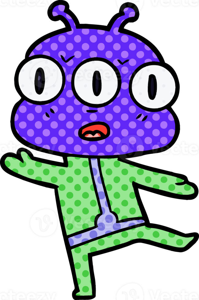 cartoon three eyed alien png