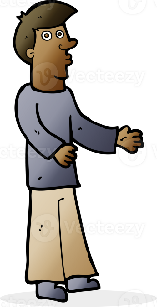 cartoon curious man png