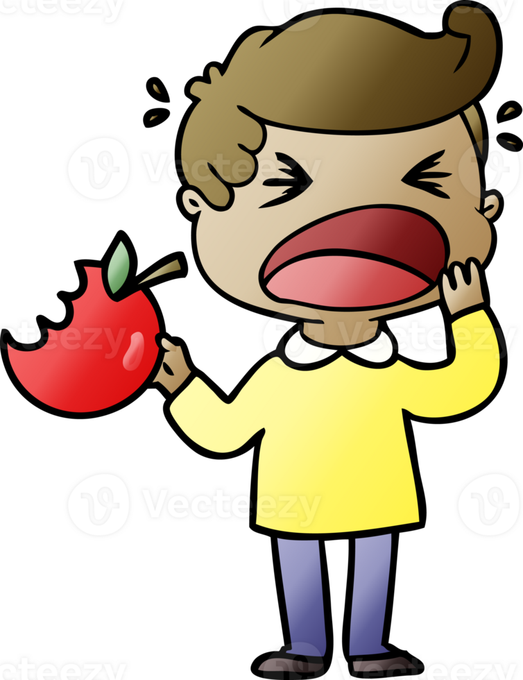 cartoon shouting man with bad tooth png