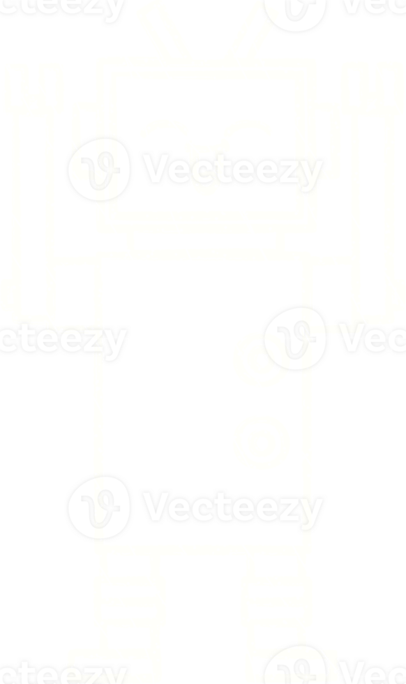 Robot Chalk Drawing png