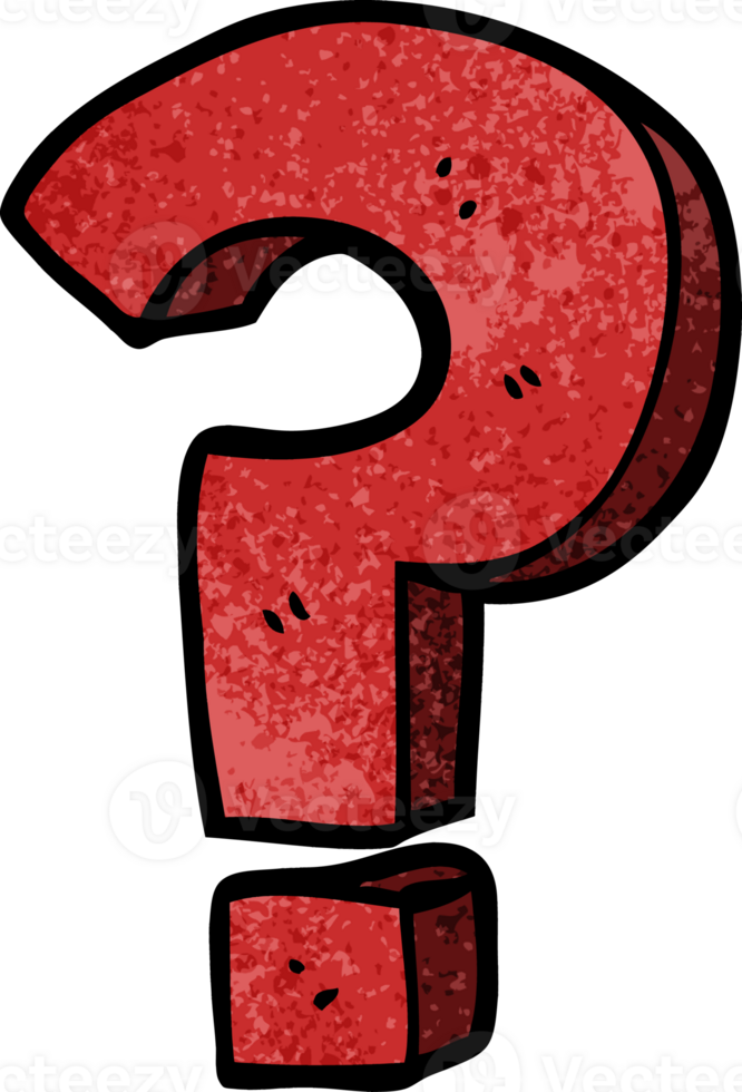 cartoon doodle question mark png