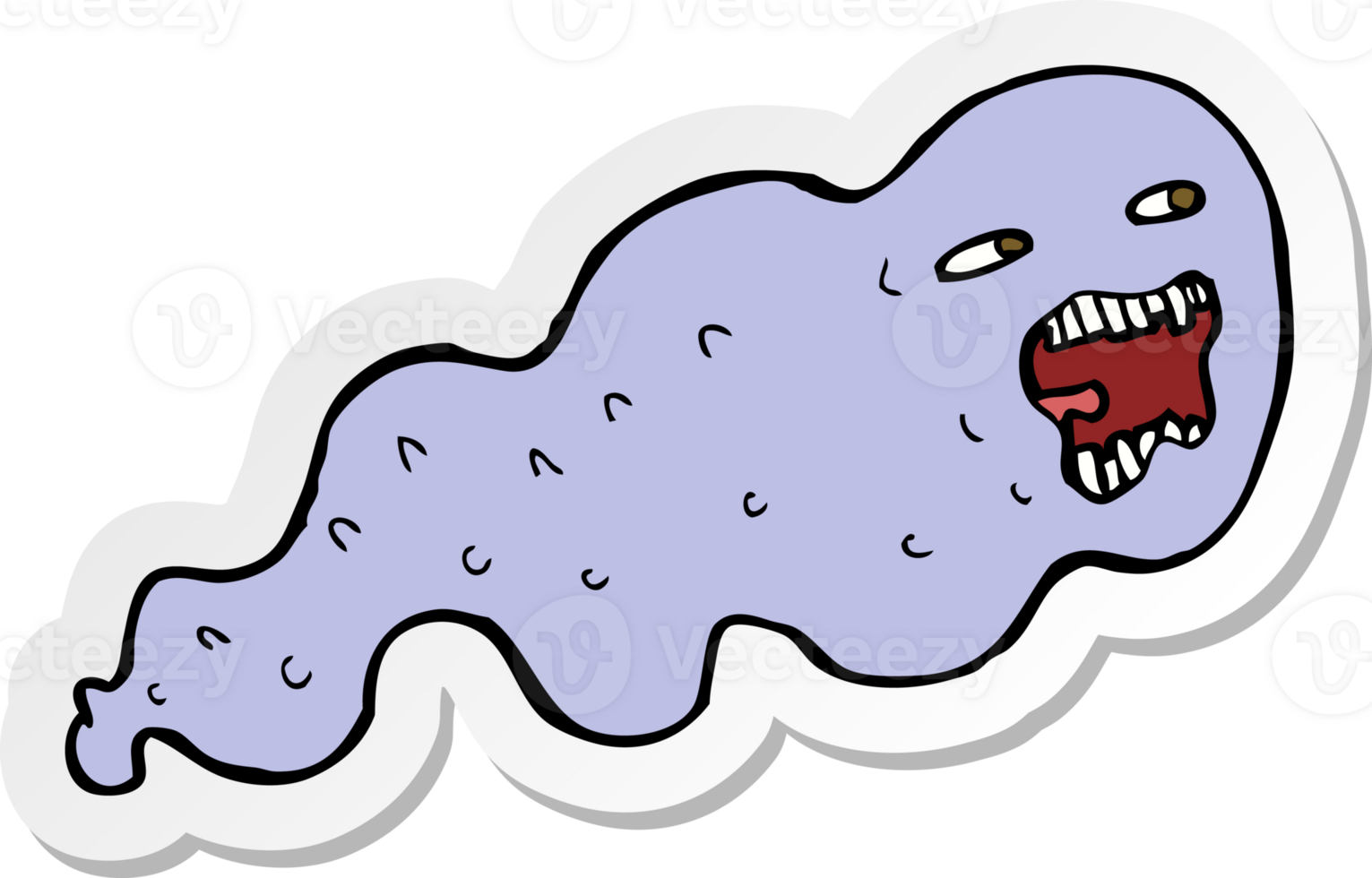 sticker of a cartoon ghost png