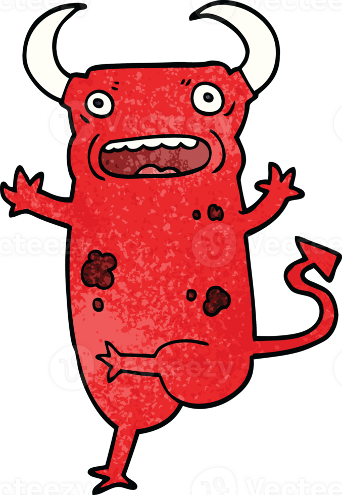 cartoon doodle demon png