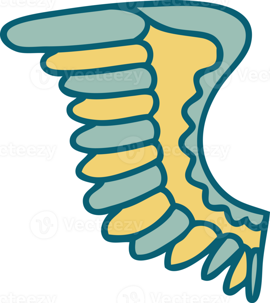 iconic tattoo style image of a wing png