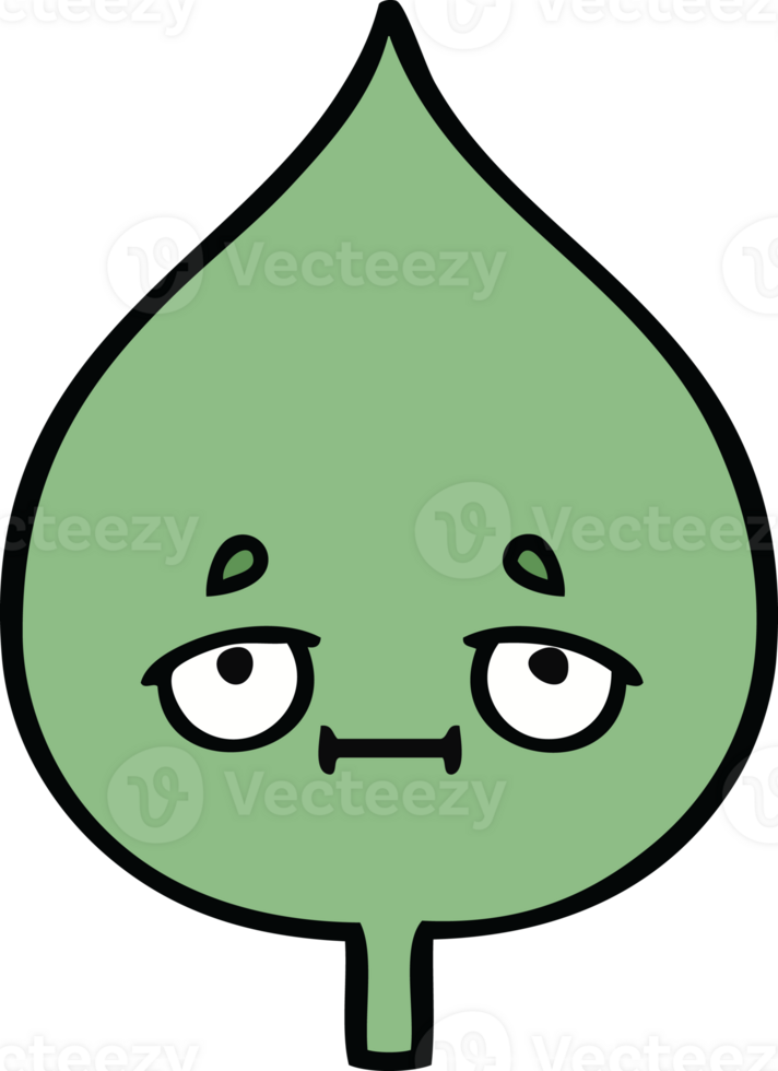 cute cartoon of a expressional leaf png