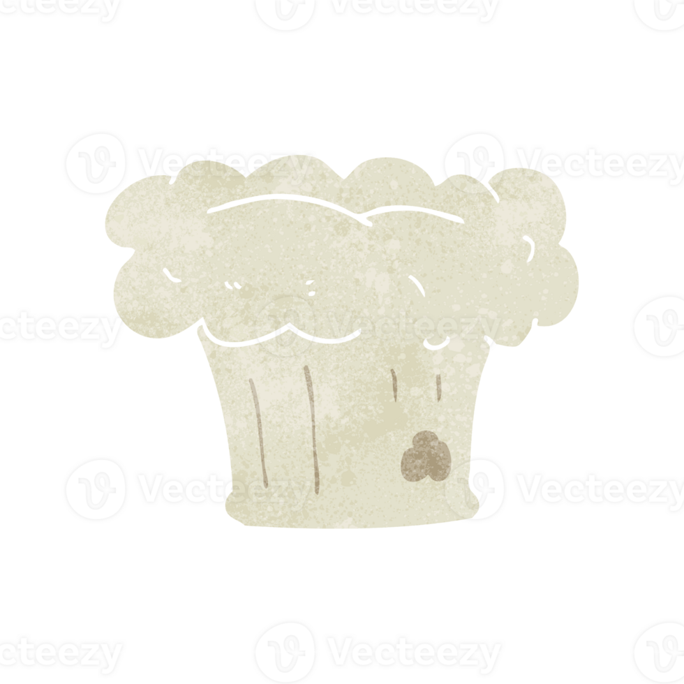 hand retro cartoon bakers hat png