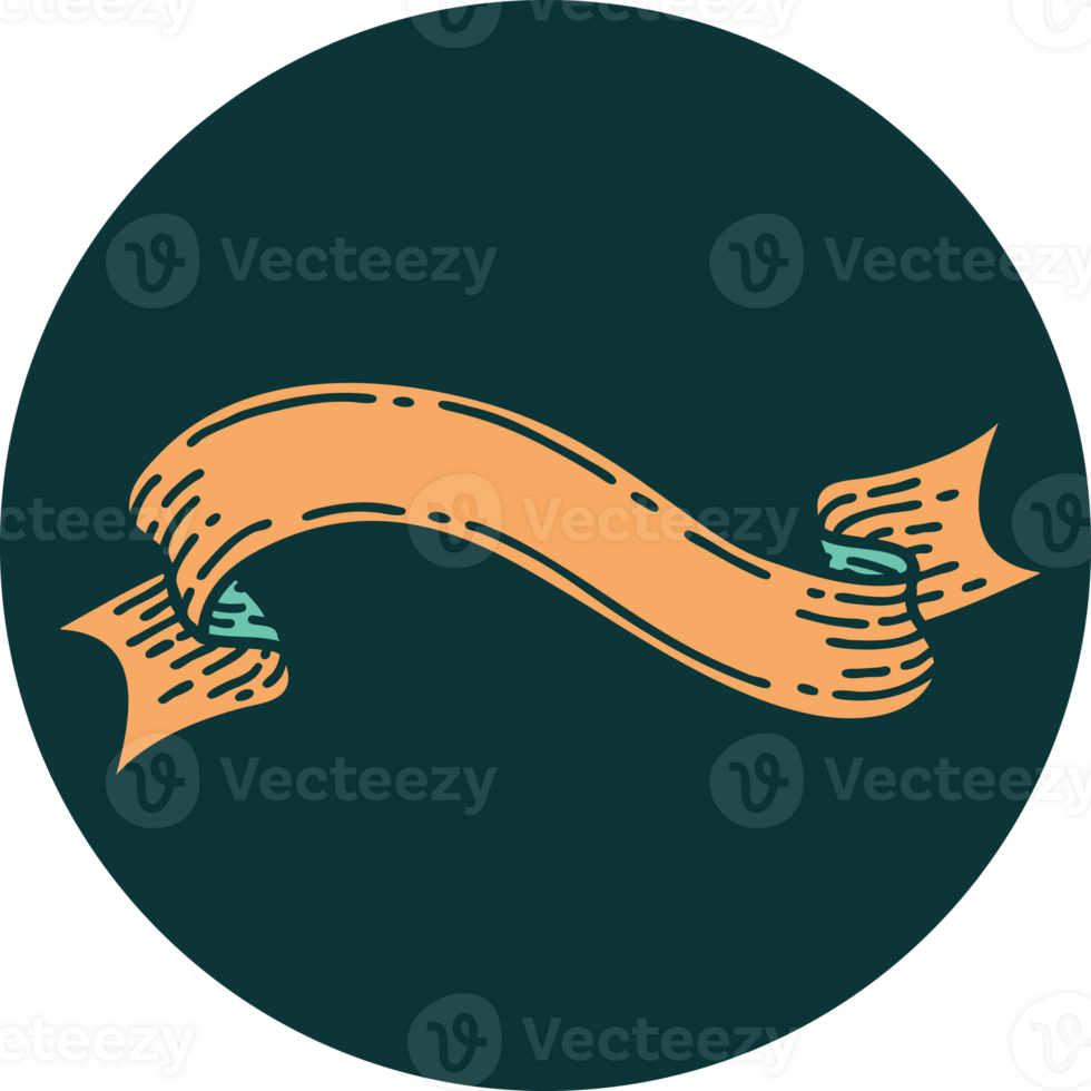 iconic tattoo style image of a banner png