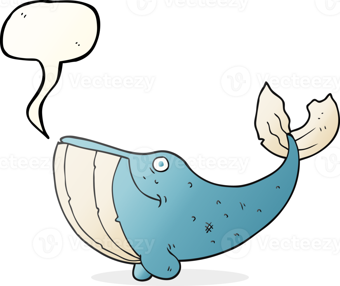 hand drawn speech bubble cartoon whale png