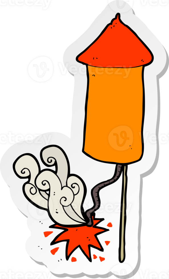 sticker of a cartoon firework png