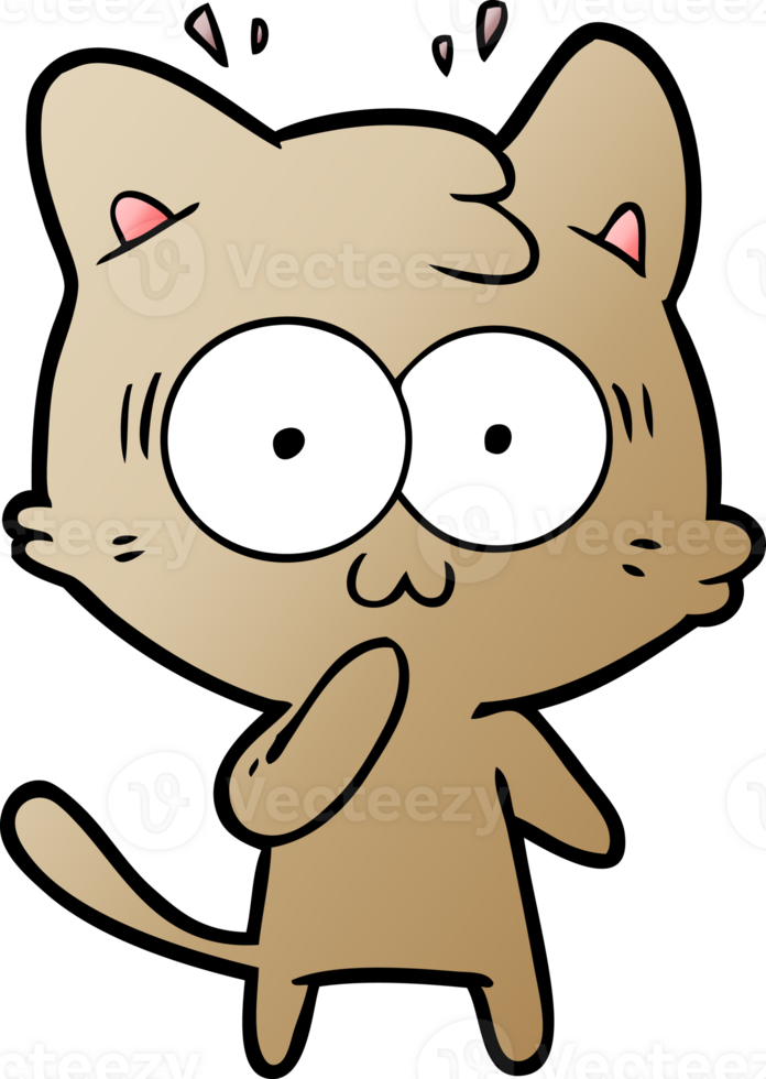 cartoon surprised cat png
