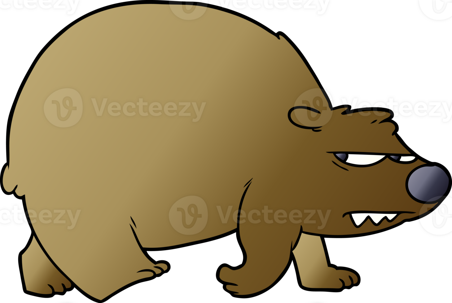 cartoon angry bear png