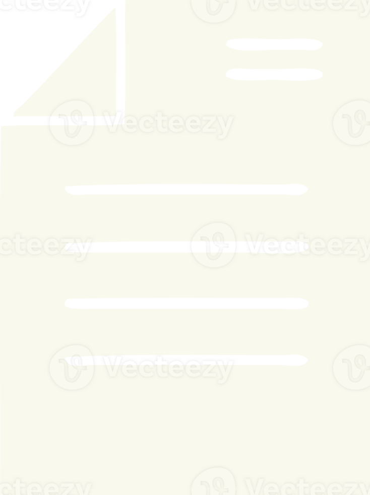 flat color retro cartoon of a sheet of paper png