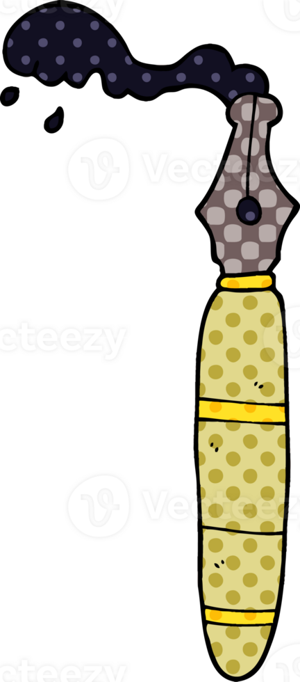 cartoon doodle fountain pen png