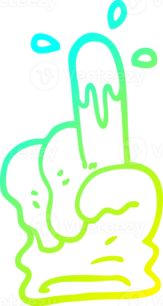 cold gradient line drawing of a cartoon medical glove png