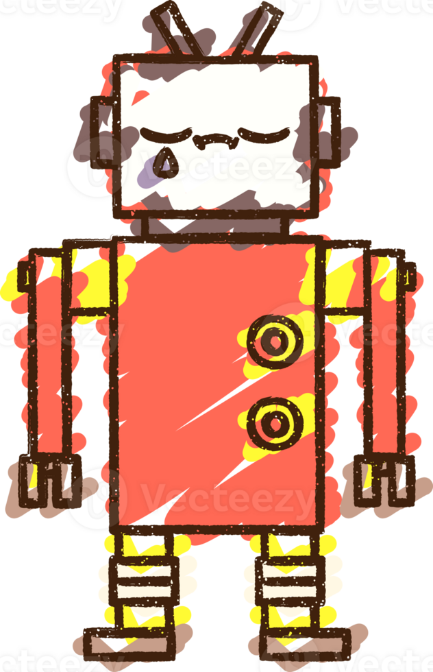 Robot Chalk Drawing png