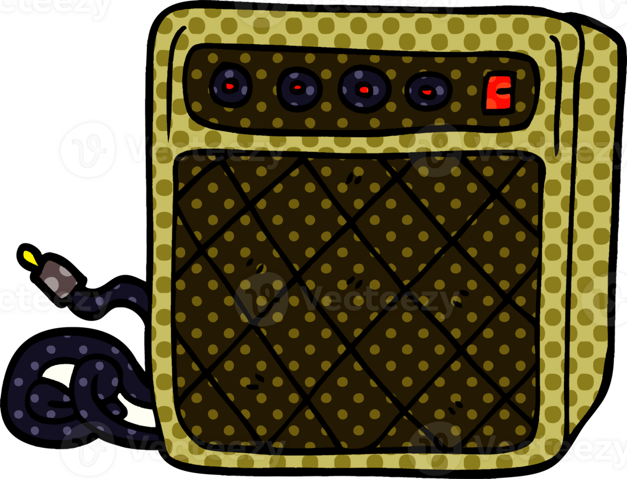 cartoon doodle retro speaker system png