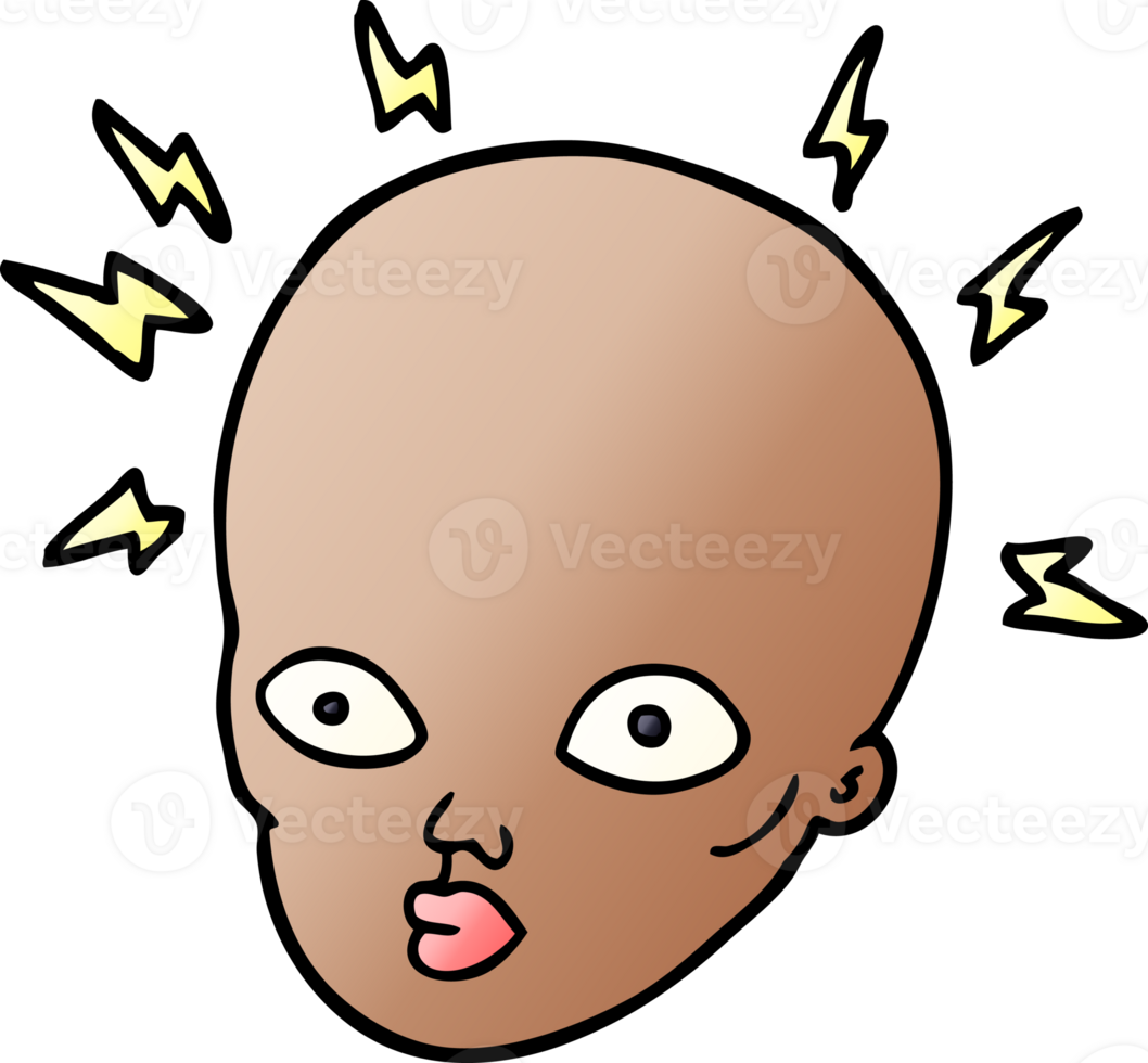 cartoon doodle bald head png