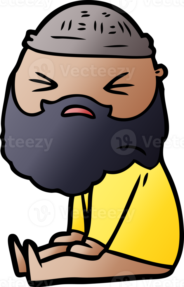 cartoon man with beard png
