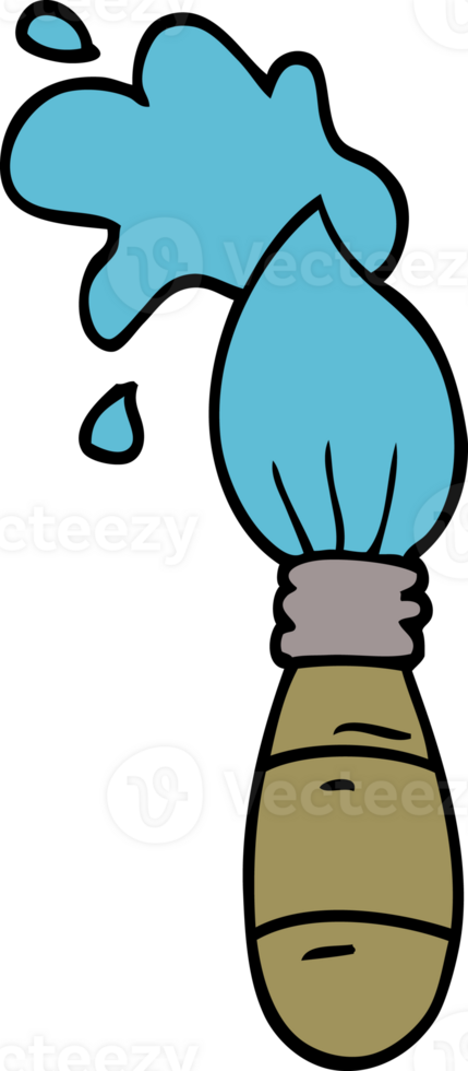 cartoon doodle paint brush png