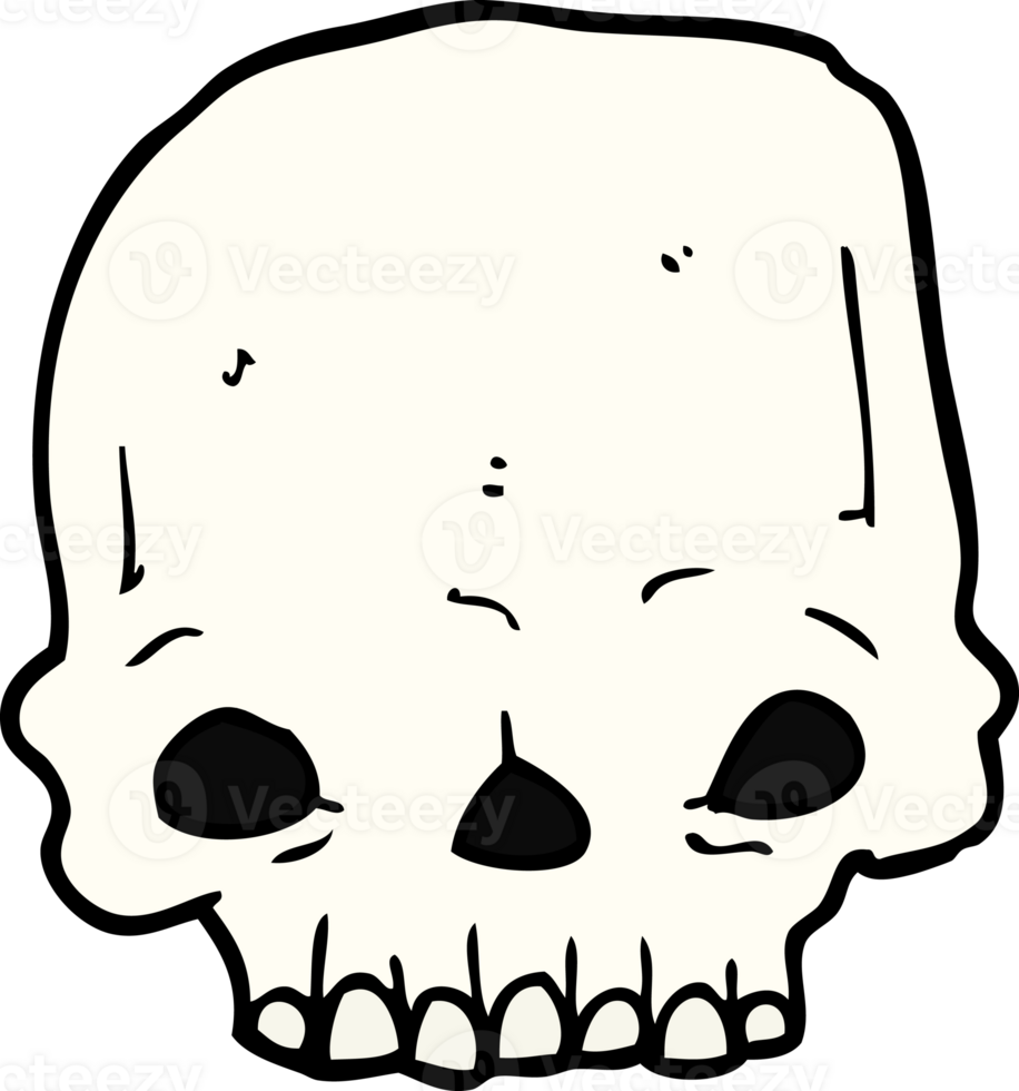 cartoon spooky skull png