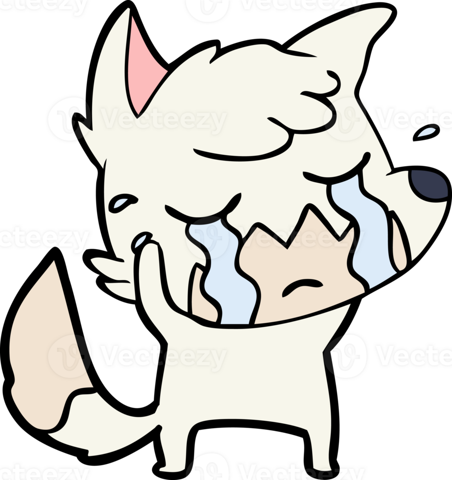 crying fox cartoon png