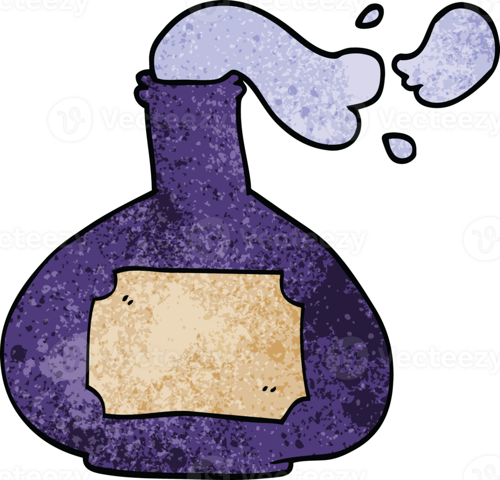 cartoon doodle smoking potion png