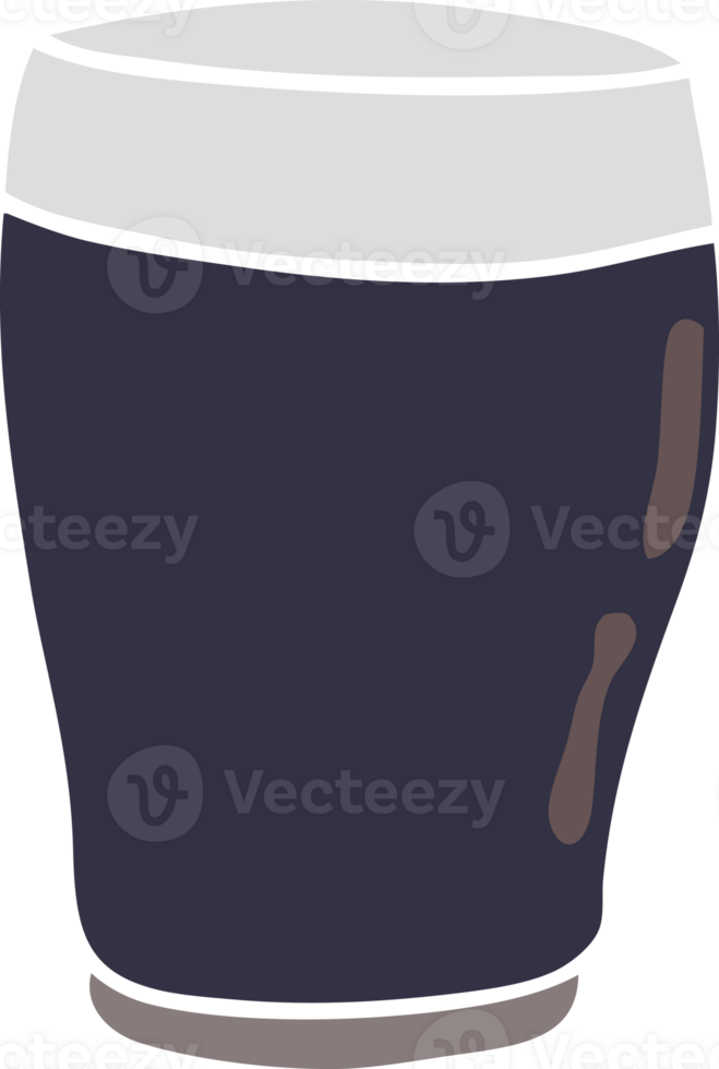 cartoon doodle pint of stout png