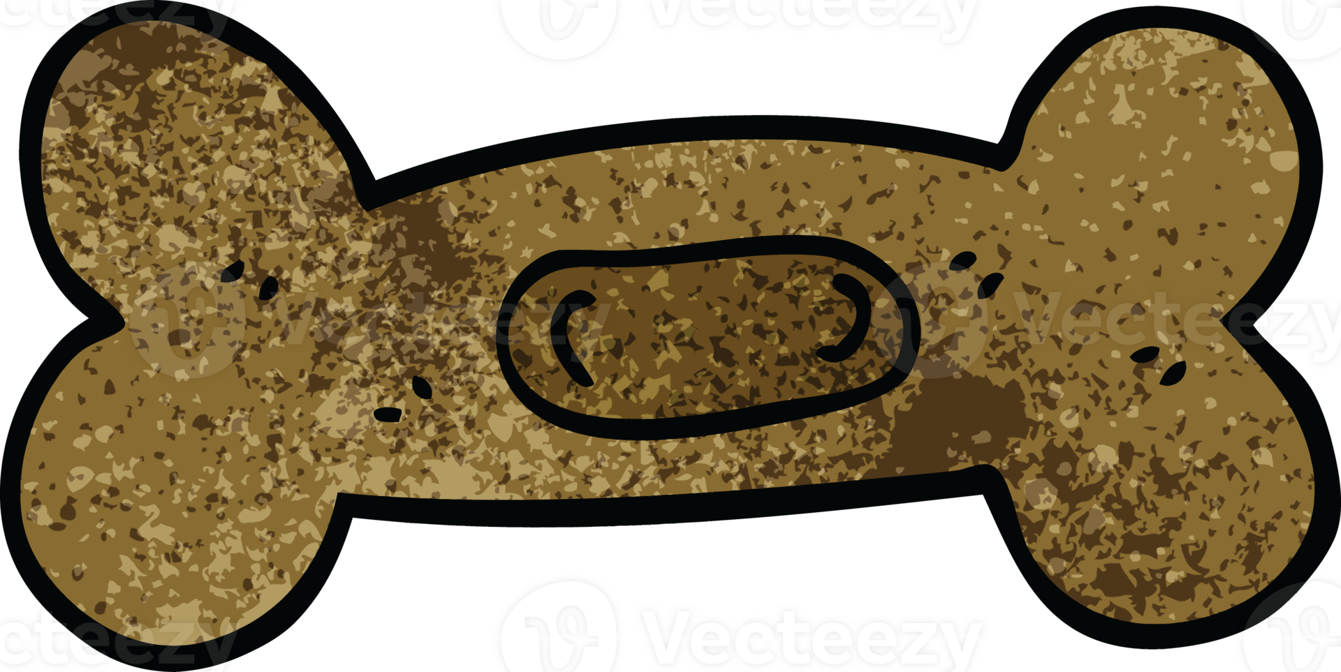 cartoon doodle pet bone png